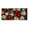 Poinsettia Coir Door Mat Christmas Floor Mat Multicolor 40x18 inches Easy to Clean Shake or Brush